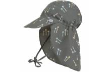 Casquette Protege Nuque Palmiers Blanc 3-6 Mois