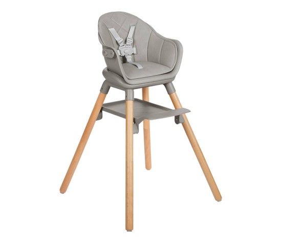 Chaise Haute Woody Gris 6 en 1