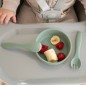 Ensemble Fourchette et Cuillère Silicone Vert Sauge Ensemble Fourchette et Cuillère Silicone Vert Sauge