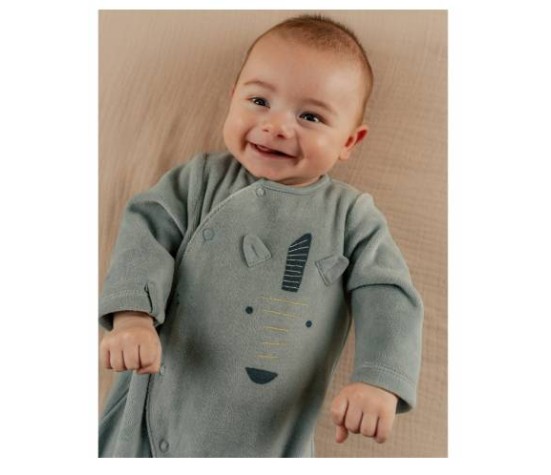 Lot De 2 Pyjamas Bébé Velours Crazy Safari 0M