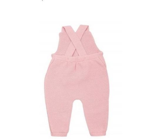 Salopette Maille Vieux Rose 1-3M