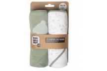 Lot De 2 Capes De Bain Ours +Aop