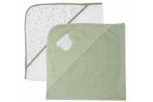 Lot De 2 Capes De Bain Ours +Aop