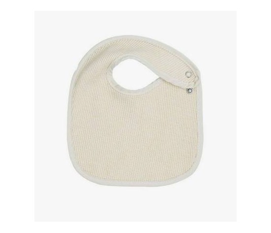 Bavoir Naissance X6 Nid D'abeille 18X21Cm Unis Beige Et Chocolat