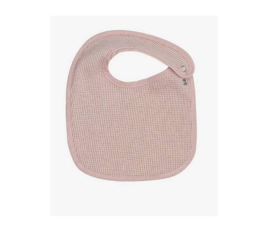 Bavoirs Naissance X6 Nid D'Abeille 18X21Cm Unis Rose