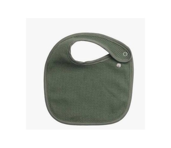 Bavoir Naissance X6 Nid D'abeille 18X21CM Unis Sauge Et Motif