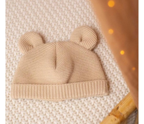 Bonnet Maille Sable 0-1 mois