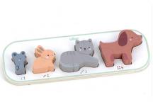 Puzzle Animaux D'apprentissage 1.2.3 Et 4 Sarah Betz