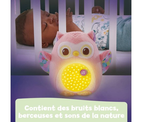 Ma Veilleuse Lumi Chouette Rose