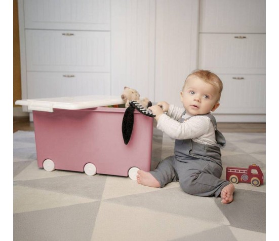 Coffre De Rangement Playbox Maxi Rose