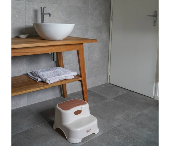Double Marchepied Beige Et Marron