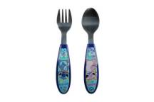 Ensemble De 2 Couverts Fourchette + Cuilliere Inox Lilo Et Stitch