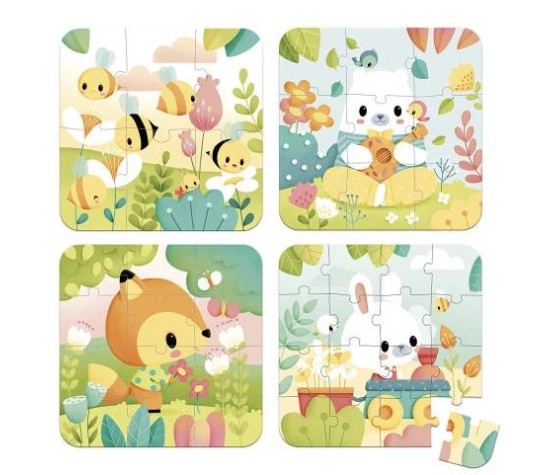 4 Puzzles (6-9-12-16 Pcs) Pure