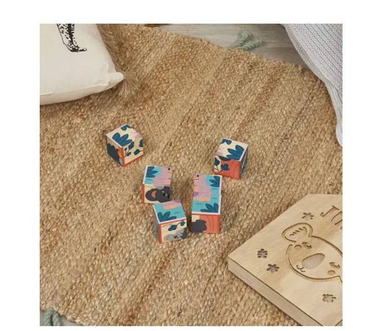 Wwf-6 Cubes En Bois Animaux