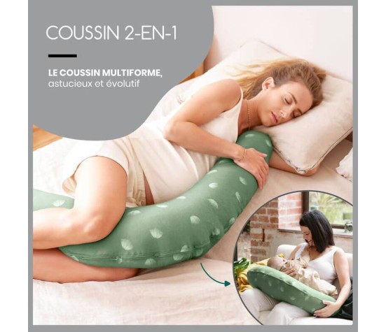 Coussin De Grossesse & D'allaitement 2 En 1 Vert