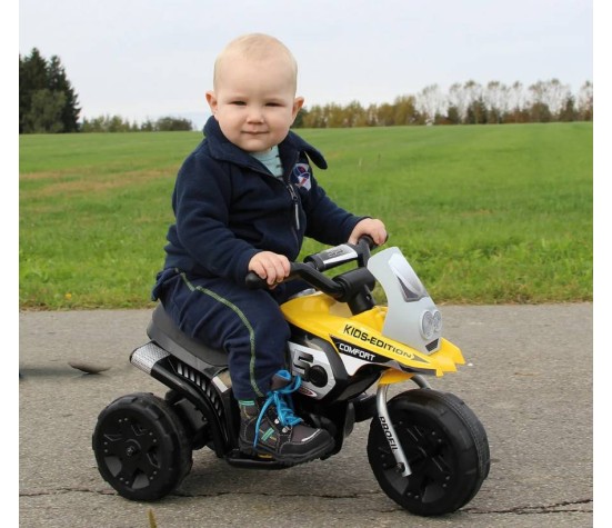 Voiture E-Trike Racer Jaune 6V