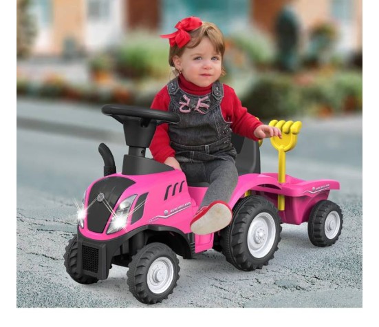 Porteur New Holland Tracteur avec remorque Rose
