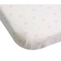 Lot 2 draps housses Fleurs Roses 50x83 cm Lot 2 draps housses Fleurs Roses 50x83 cm