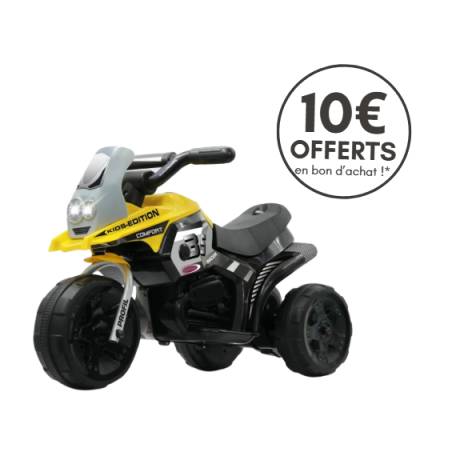 Voiture E-Trike Racer Jaune 6V
