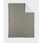 F&O Couverture 75X100CM Mousseline Brodee & Sherpa-Kaki F&O Couverture 75X100CM Mousseline Brodee & Sherpa-Kaki