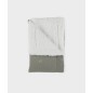 F&O Couverture 75X100CM Mousseline Brodee & Sherpa-Kaki F&O Couverture 75X100CM Mousseline Brodee & Sherpa-Kaki