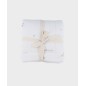 F&O Couverture 75X100Cm Mousseline Brodee & Sherpa-Blanc F&O Couverture 75X100Cm Mousseline Brodee & Sherpa-Blanc