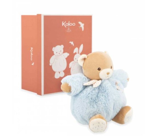 Peluche ours Patapouf Bleu 17 cm