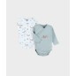 Ensemble De 2 Bodys Croises Manches Longues-Fancy Fox 1M Ensemble De 2 Bodys Croises Manches Longues-Fancy Fox 1M