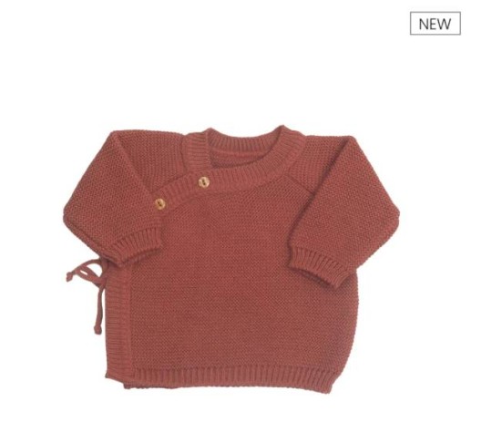 Brassière bébé en maille terracotta 0/1M