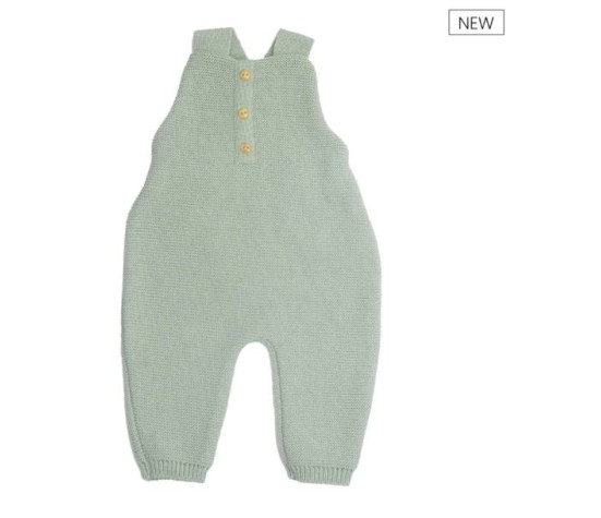 Salopette bébé en mail vert olive 1/3M