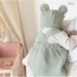 Salopette bébé en mail vert olive 1/3M Salopette bébé en mail vert olive 1/3M