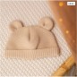 Bonnet à oreille en maille caramel Bonnet à oreille en maille caramel