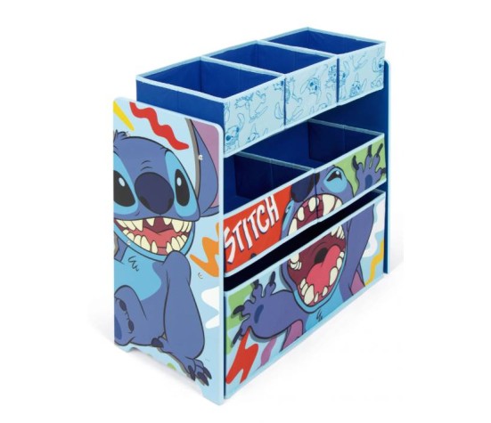 Organisateur en bois 6 paniers de rangement Lilo & Stitch