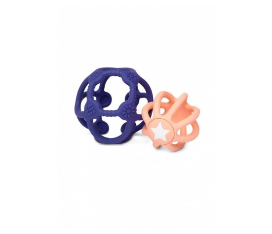 Lot De 2 Balles Sensorielles Bleu Et Rose