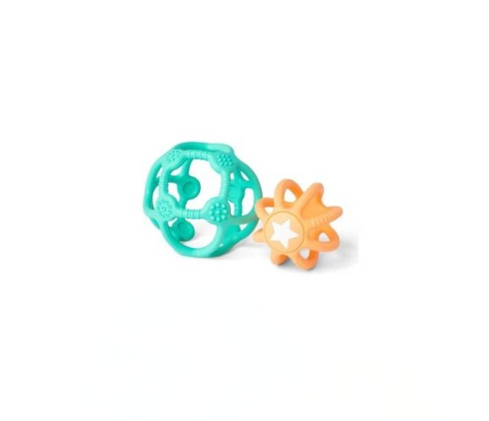 Lot De 2 Balles Sensorielles Vert Et Orange