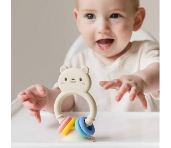 Jouet Sensorielle High Chair Buddy-Ours En Silicone
