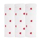 Lot de 3 Langes 70x70 cm - Cœur Lot de 3 Langes 70x70 cm - Cœur