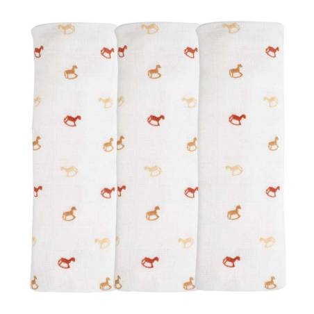 Lot de 3 Langes 70x70 cm -...