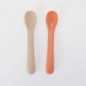 Lot de 2 Cuillères Silicone Terre de Sienne et Sable Lot de 2 Cuillères Silicone Terre de Sienne et Sable