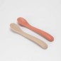 Lot de 2 Cuillères Silicone Terre de Sienne et Sable Lot de 2 Cuillères Silicone Terre de Sienne et Sable