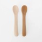 Lot de 2 Cuillères Silicone Caramel et Sable Lot de 2 Cuillères Silicone Caramel et Sable