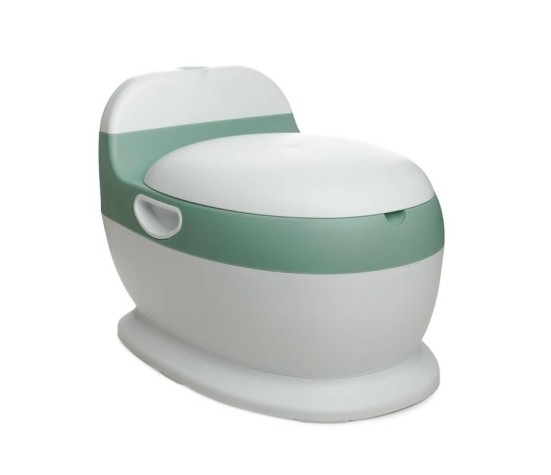 Mini Toilette Vert Sauge avec Bruit Chasse d'eau