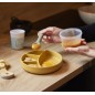 Assiette Ventouse Silicone Jaune Miel Assiette Ventouse Silicone Jaune Miel