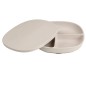 Assiette + Couvercle en silicone Beige Assiette + Couvercle en silicone Beige