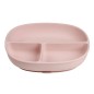 Assiette + Couvercle en silicone Rose Assiette + Couvercle en silicone Rose