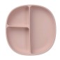 Assiette + Couvercle en silicone Rose Assiette + Couvercle en silicone Rose