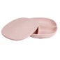 Assiette + Couvercle en silicone Rose Assiette + Couvercle en silicone Rose