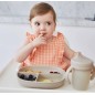 Assiette + Couvercle en silicone Rose Assiette + Couvercle en silicone Rose