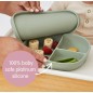 Assiette + Couvercle en silicone Rose Assiette + Couvercle en silicone Rose