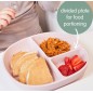 Assiette + Couvercle en silicone Rose Assiette + Couvercle en silicone Rose